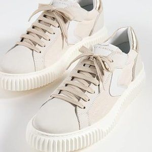 Voile Blanche Lipari Sneakers Cream Beige Gold Size 9